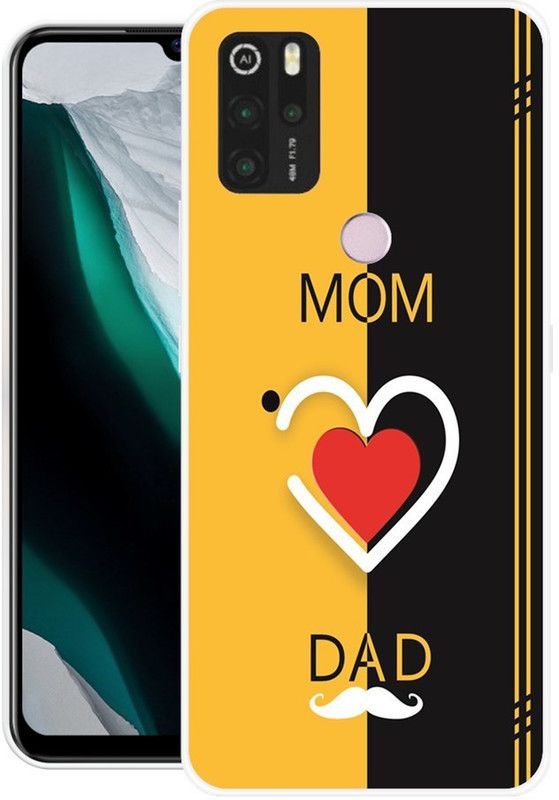 PRK Back Cover for Micromax IN 1  (Black, Yellow, Silicon)