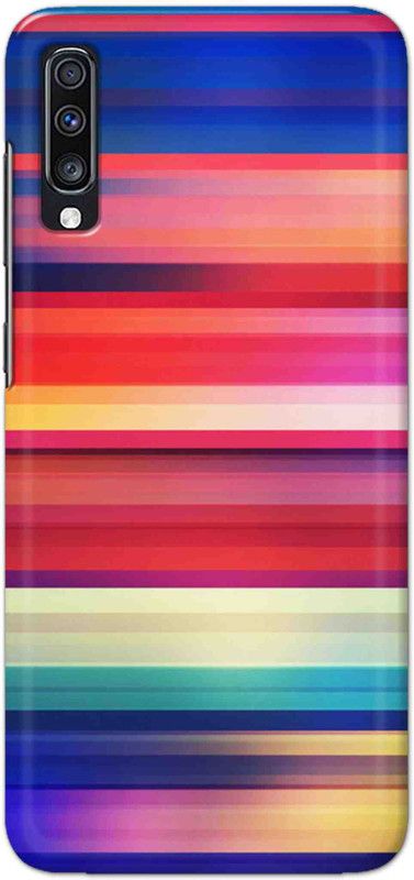 NDCOM Back Cover for Samsung Galaxy A70 Colorful Stripes Printed  (Multicolor, Hard Case, Pack of: 1)