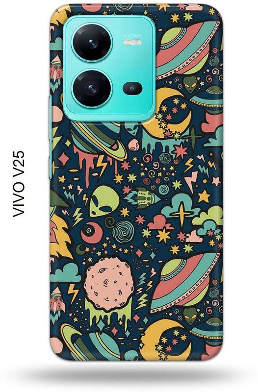 Tweakymod Back Cover for VIVO V25  (Multicolor, 3D Case)