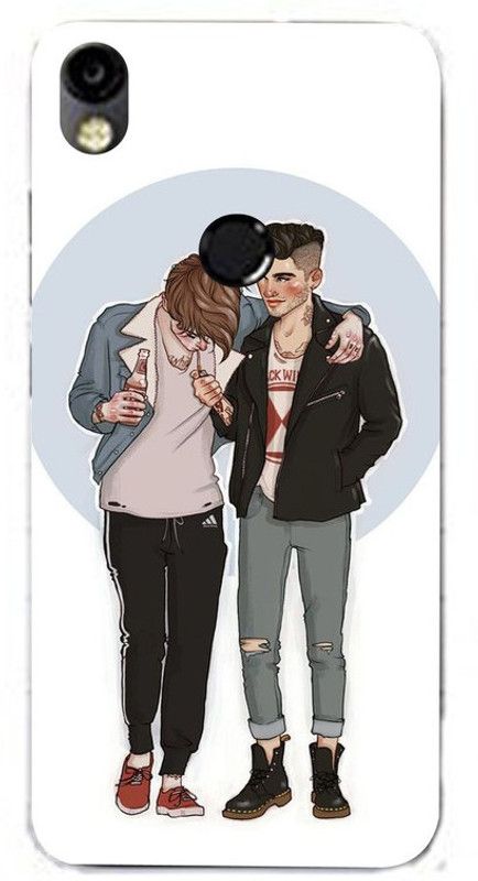 Golden Mask Back Cover for Tecno Camon i Two Boys Friendship  (Multicolor, Waterproof, Silicon, Pack of: 1)