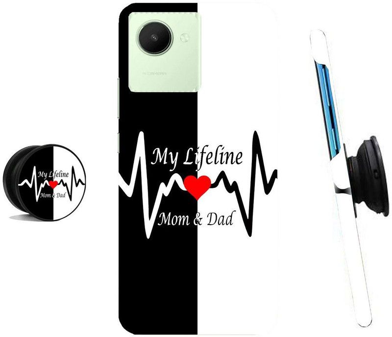 MY SWAG Back Cover for Realme C30  (Black, White)