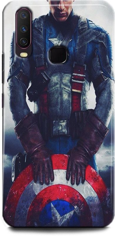 INDICRAFT Back Cover for Vivo Y15, Vivo 1901, Captain America, Printed  (Multicolor, Shock Proof)