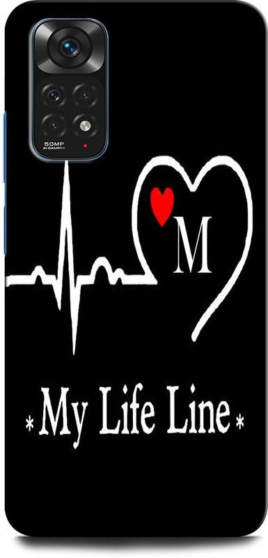 GRAFIQE Back Cover for Redmi Note 11 PRO Plus 5G M, M LETTER, M ALPHABET, MY LIFE LINE M  (Multicolor, Shock Proof, Pack of: 1)