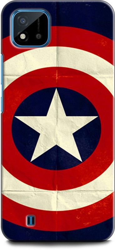 INDICRAFT Back Cover for Realme C11 2021, RMX3231 CAPTAIN AMERICA, AVENGER, SHIELD, MARVEL, SUPEHERO  (Multicolor, Dual Protection, Pack of: 1)