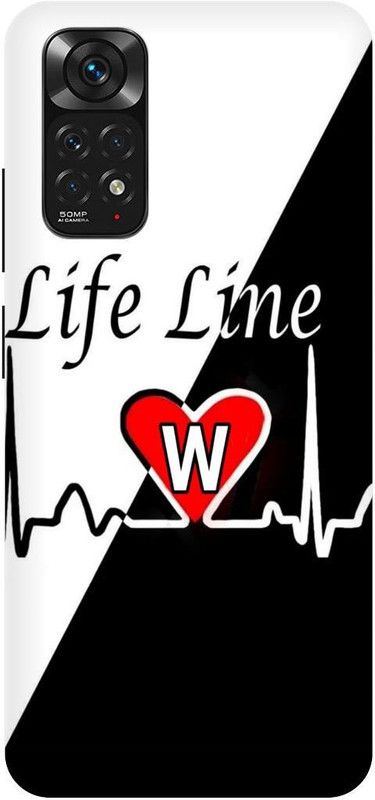 THE NARAYANA COLLECTIONS Back Cover for REDMI NOTE 11-W,NAME,LOVE,LATTER,LIFE,LINE  (Multicolor, Hard Case, Pack of: 1)