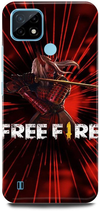 FRONK Back Cover for Realme C21, RMX3201, FREE, FIRE, GAME, TEAM  (Red, Hard Case, Pack of: 1)
