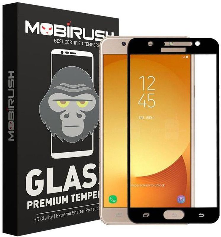 MOBIRUSH Edge To Edge Tempered Glass for Samsung Galaxy J7 Max  (Pack of 1)