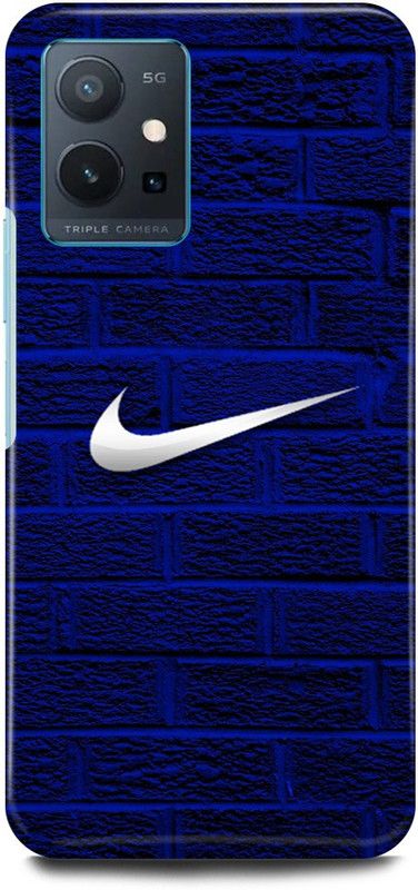 play fast Back Cover for Vivo y75 5G, V2142 NIKE, SIGN, LOGO, JUST, DO, IT, DESIGN  (Blue, Hard Case)