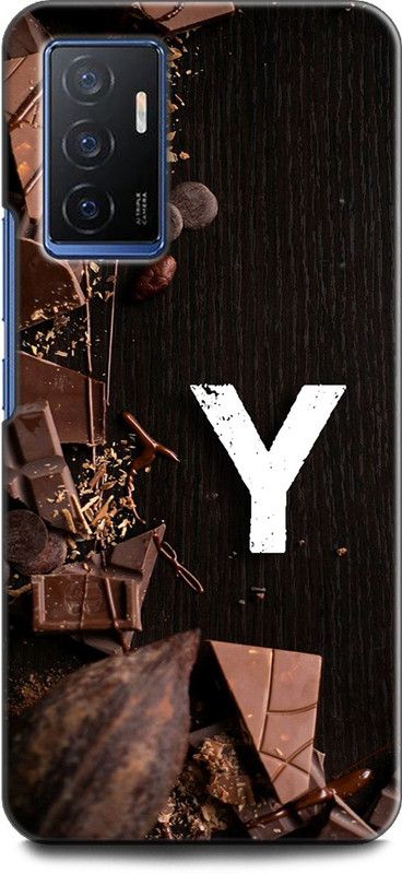 KEYCENT Back Cover for Vivo V23e 5G, V2126 Y, Y LETTER, Y NAME, CHOCOLATE , BROWN, ALPHABET  (Multicolor, Shock Proof, Pack of: 1)