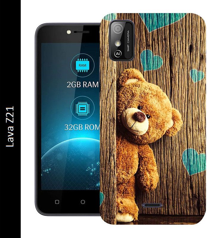Anami Back Cover for Lava Z21  (Brown, Blue, Grip Case, Silicon, Pack of: 1)