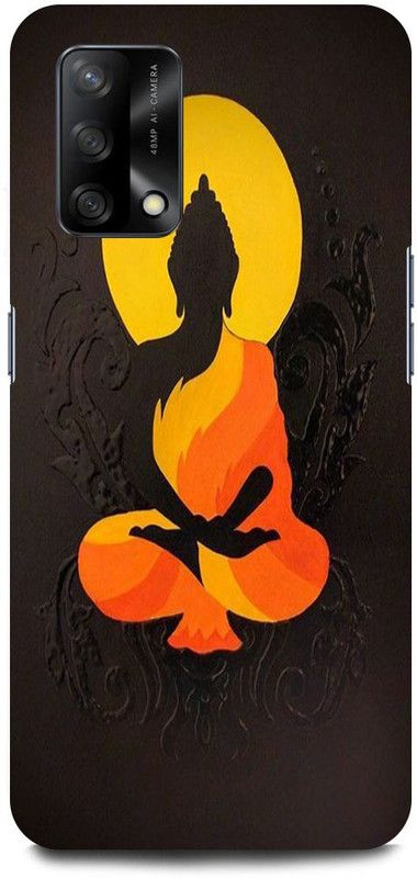 FRONK Back Cover for Oppo F19, CHP2219, GAUTAM, BUDDHA, GOD, NAMO, BUDDHAY  (Yellow, Hard Case, Pack of: 1)