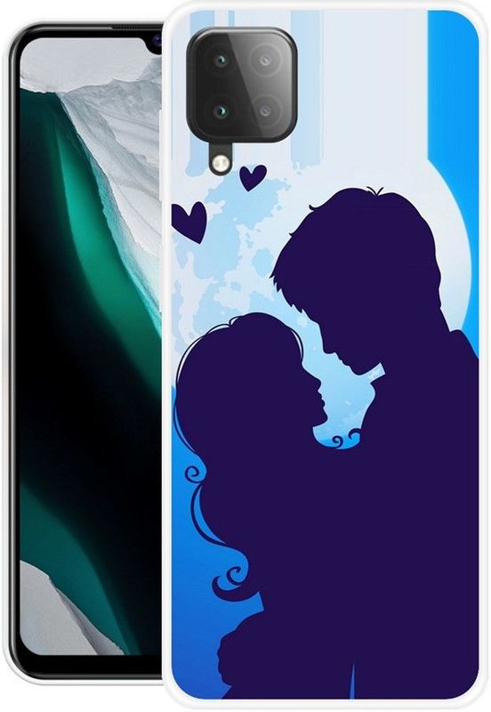 ROCKPRINT Back Cover for Samsung Galaxy M22  (Blue, Grip Case, Silicon, Pack of: 1)