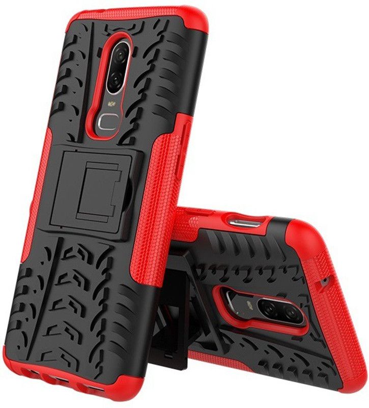 ZIVITE Back Cover for OnePlus 6  (Red, Rugged Armor, Pack of: 1)