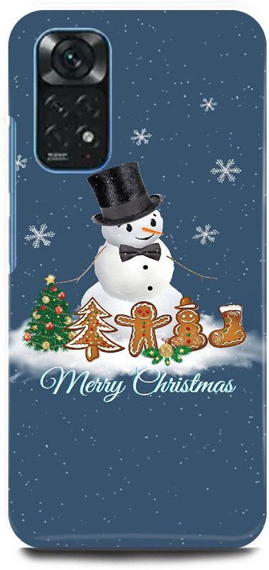 FIKORA Back Cover for POCO M4 Pro 4G, SANTA, CLAUS, CHRISTMAS, TREE, FESTIVAL  (Blue, Hard Case, Pack of: 1)