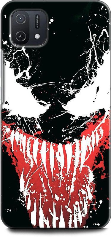 INDICRAFT Back Cover for OPPO A16e, CPH2421 VENOM, EDDIE BROCK, SYMBIOTE, MARVAL, SUPERHERO  (Multicolor, Shock Proof, Pack of: 1)