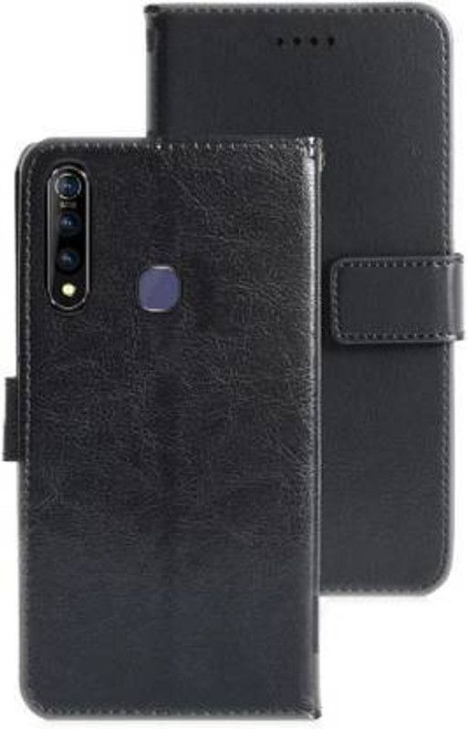 YoYo Covers Flip Cover for Vivo Z1 Pro | Shockproof Wallet Style |Leather magnetic lock  (Black, Shock Proof, Pack of: 1)