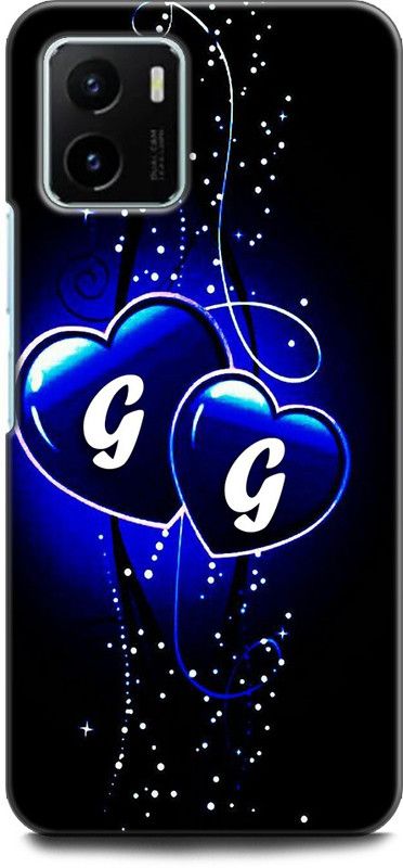 WallCraft Back Cover for Vivo Y15s, V2120 G G, G LOVES G, NAME, ALPHABET, GG LOVE, HART, BLUE  (Multicolor, Dual Protection, Pack of: 1)
