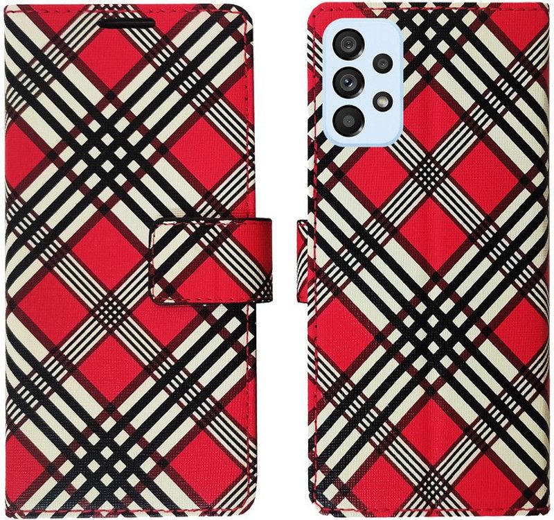 MyFlips Flip Cover for SAMSUNG A53 5G in Premium Quality Material  (Pink, Magnetic Case, Pack of: 1)