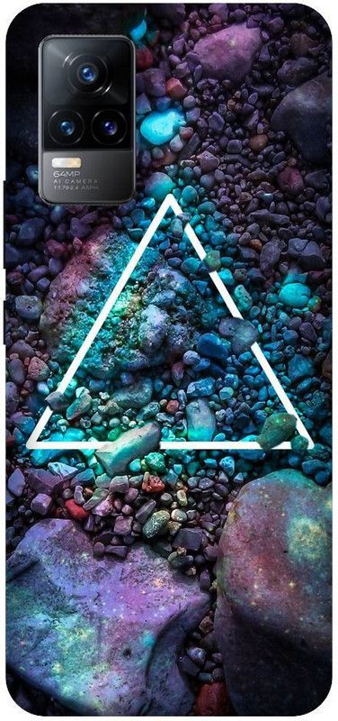 URCHIN Back Cover for Vivo V21 5G neon, triangle, stones, tranding, cool, light  (Multicolor, Shock Proof, Pack of: 1)