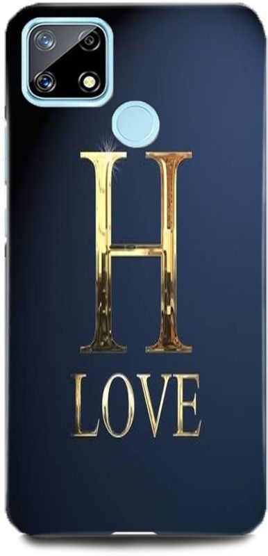 FUGGA Back Cover for realme C25, RMX3193, H, LETTER, ALPHABET, LOVE, H, NAME  (Multicolor, Hard Case, Pack of: 1)