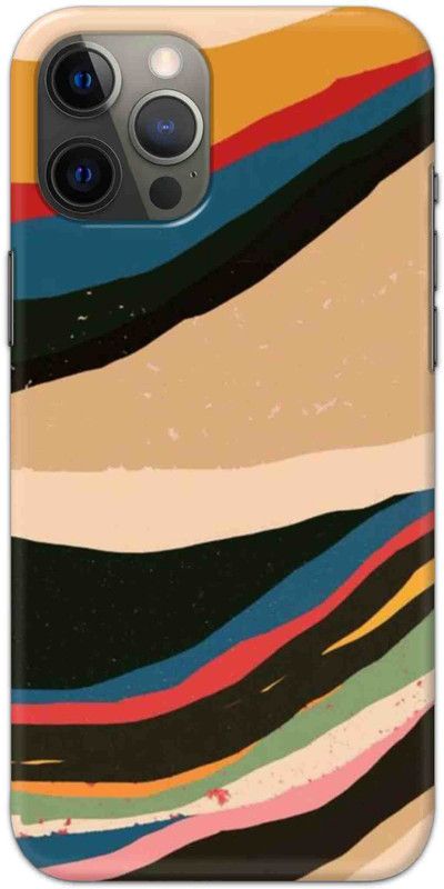 NDCOM Back Cover for iPhone 12 Pro Color Wave Pattern Printed  (Multicolor, Hard Case, Pack of: 1)