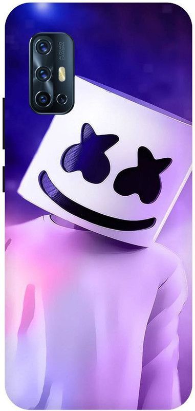 THE NARAYANA COLLECTIONS Back Cover for VIVO V17- 1919-MARSHMELLO,MASK,JOKER,MASK,SMILE  (Multicolor, Hard Case, Pack of: 1)