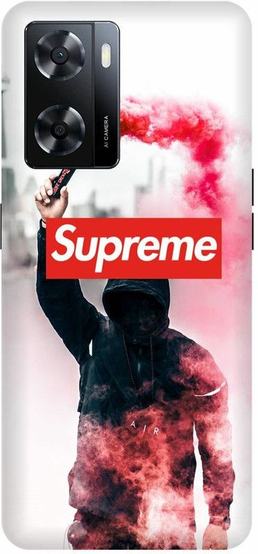 Dimora Back Cover for OPPO A57, SUPREME LOGO SUPREME EMBLEM ARMYDRESS  (Red, Hard Case, Pack of: 1)