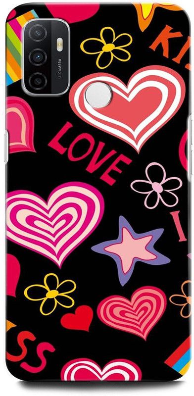 ORBIQE Back Cover for OPPO A33 CPH2137 VALENTINES DAY, COUPLE DAY, LOVE, HEART  (Multicolor, Hard Case, Pack of: 1)