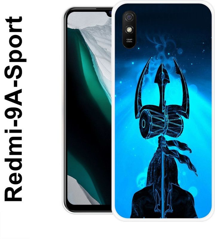 BAGRA Back Cover for Redmi 9A Sport  (Black, Blue, Silicon)