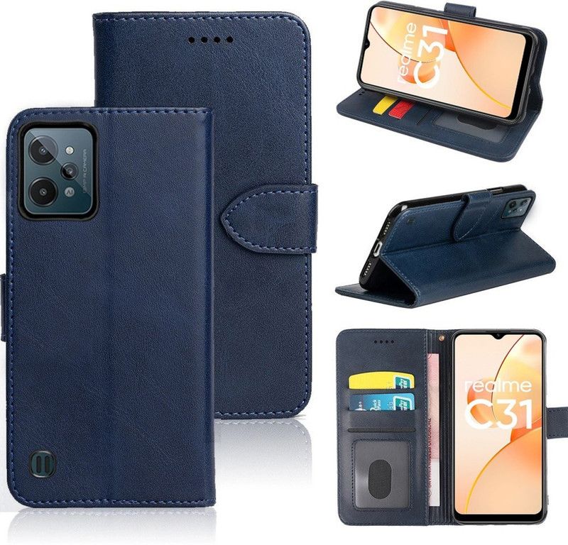 Digoz Back Cover for Realme C31  (Blue, Dual Protection, Pack of: 1)