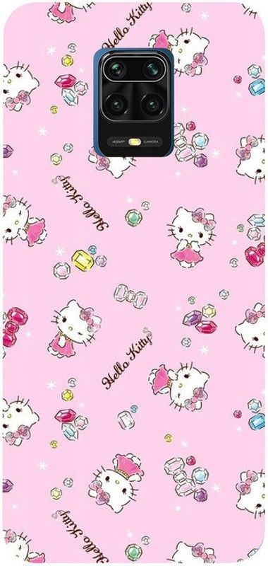 Golden mask Back Cover for Redmi Note 9 Pro  (Pink, Waterproof, Silicon)