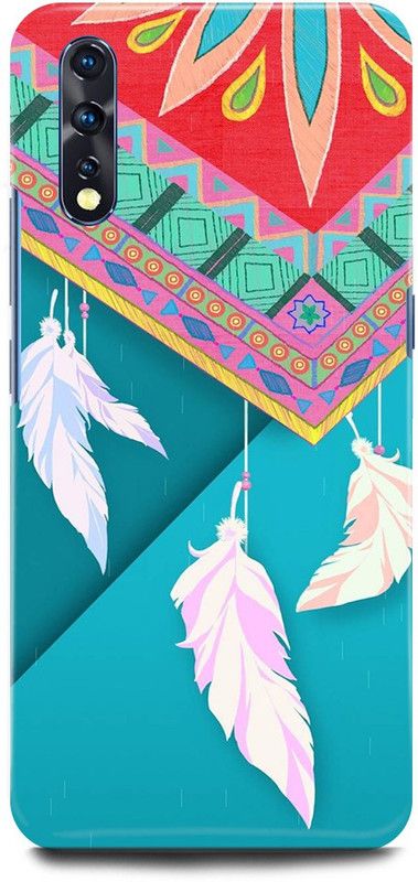JUGGA Back Cover for vivo Z1x, 1917, FEATHER, LEAF, ABSTRACT, ART  (Blue, Hard Case, Pack of: 1)