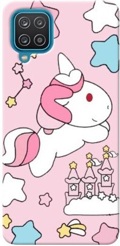 Thermobeans Back Cover for Baby Unicorn (Pink) Design Printed for, Samsung Galaxy M12, Galaxy A12, Galaxy F12  (Multicolor, Hard Case, Pack of: 1)