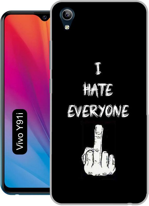 kudia Back Cover for vivo Y91i  (Black, White, Silicon)