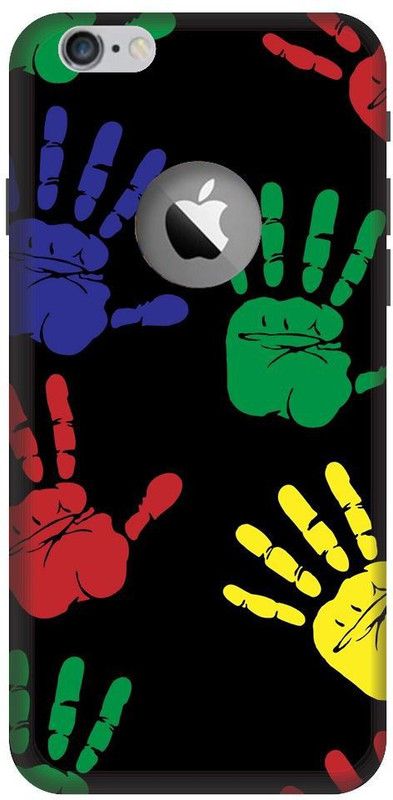 BYXIS Back Cover for iphone 7 cut hands, colour, holi, colourfull, dark, black  (Multicolor, Shock Proof, Pack of: 1)