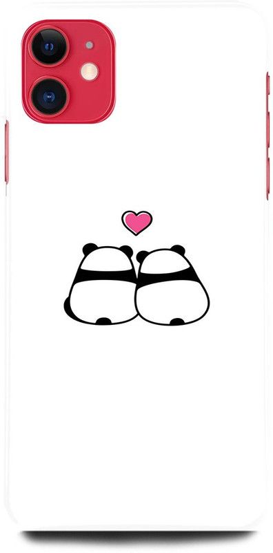 ORBIQE Back Cover for APPLE iPhone 11 MHDC3HN/A PANDA, LOVE, BEAR, AMOR, ANIMATION HEART  (Multicolor, Hard Case, Pack of: 1)