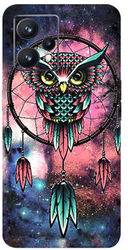 Pochanki Realme 9, realme 9 Mobile Skin  (Ultra Super Rainbow Owl Skin With Matte Finish.)