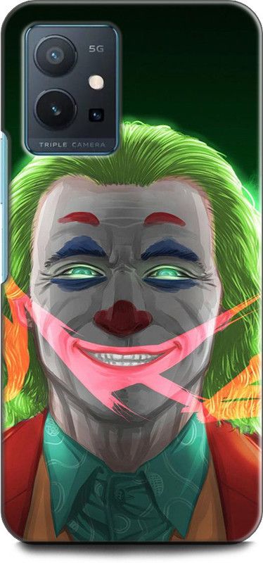 Wall Art Back Cover for Vivo T1 (5G) Joker, Cartoon, Mask  (Multicolor, Dual Protection, Pack of: 1)