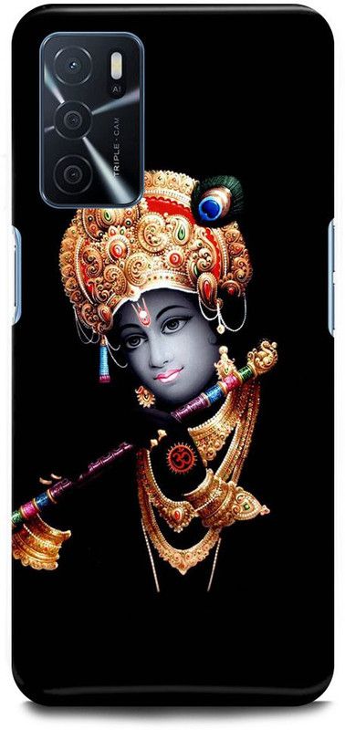 FUGGA Back Cover for OPPO A16, RADHA, KRISHNA, KANHAIYA, JI, KRISHAN, JI, GOD  (Black, Hard Case, Pack of: 1)