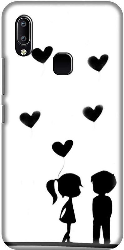 SPBR Back Cover for Vivo Y95, Vivo Y93, Vivo Y91  (Black, White, Hard Case)