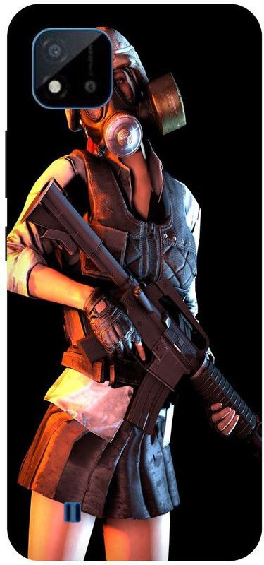 Bluvver Back Cover for Realme C20,RMX3061, Printed Pubg Game Back Cover  (Multicolor, Hard Case)