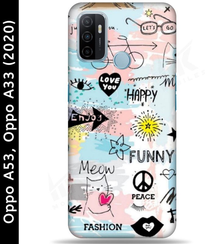 MK Back Cover for Oppo A53, Oppo A33  (Multicolor, 3D Case, Pack of: 1)