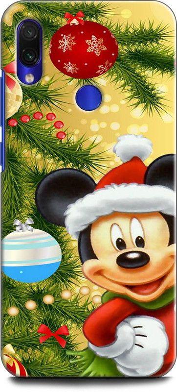 Wall Art Back Cover for Redmi Note 7 MICKEY MOUSE, SANTA, CARTOONS, CHRISTMAS  (Multicolor, Dual Protection, Pack of: 1)