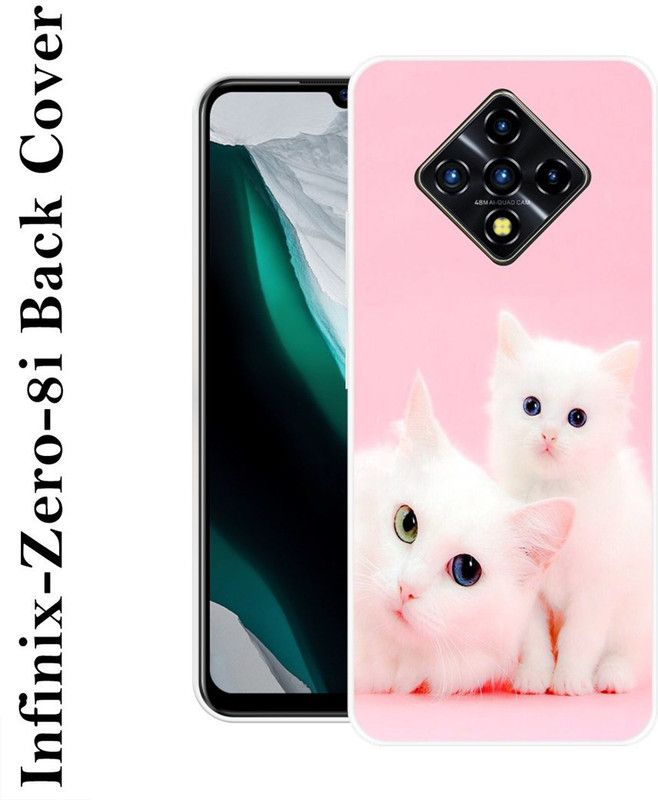 REALKING Back Cover for Infinix Zero 8i  (Pink, Silicon)