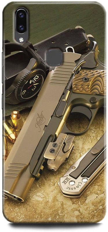 FIKORA Back Cover for Vivo V9, 1723 GUN, PISTOL, BANDOOK, AK47, RIFEL, BULLET  (Multicolor, Hard Case, Pack of: 1)