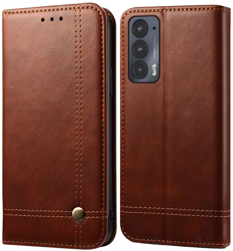 Bepak Flip Cover for Motorola Edge 20  (Brown, Magnetic Case, Pack of: 1)