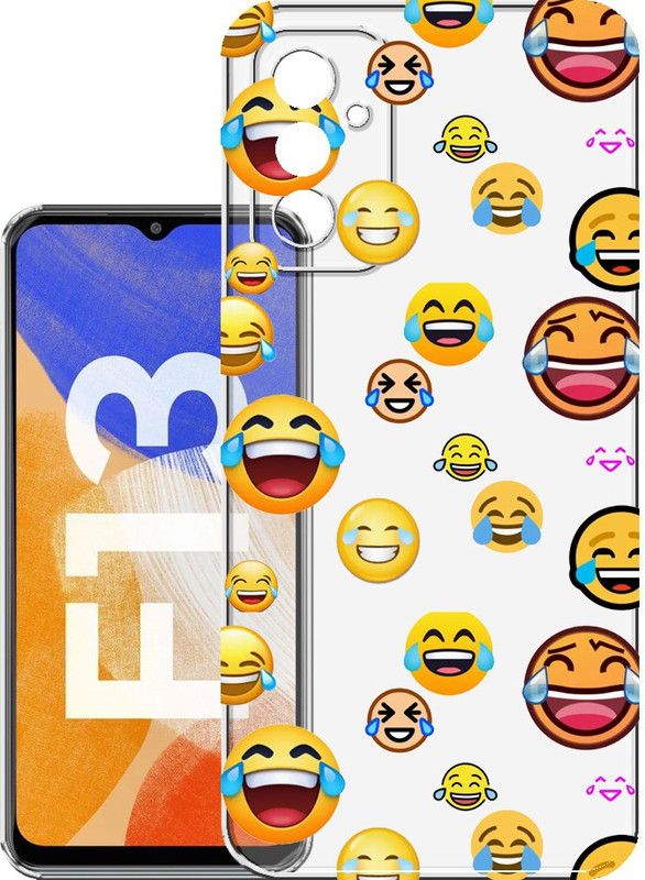 HANIRY Back Cover for Samsung F13 5g, SM-E135FLBDINS back cover, EMOJIS, Designer, PNG_61  (Multicolor, Flexible, Silicon, Pack of: 1)