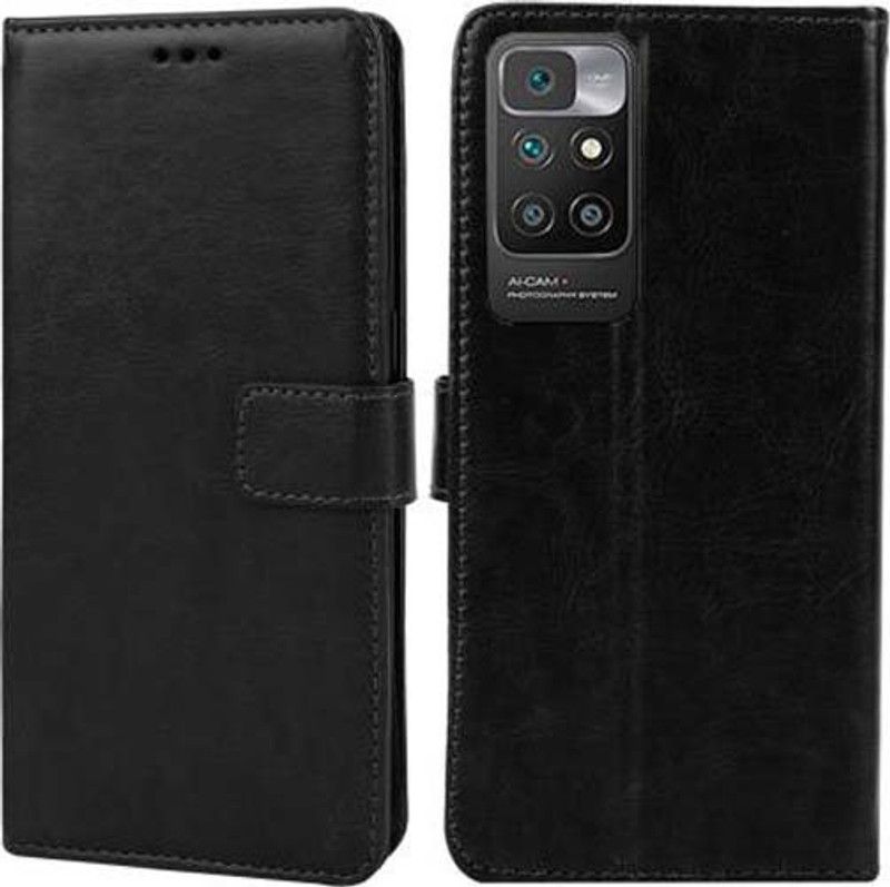Cowboy Flip Cover for Xiaomi Redmi 10 Prime, Redmi 10 Prime  (Black, Grip Case, Pack of: 1)