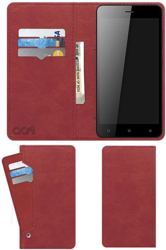 ACM Flip Cover for Gionee Pioneer P5W  (Pink, Cases with Holder, Pack of: 1)