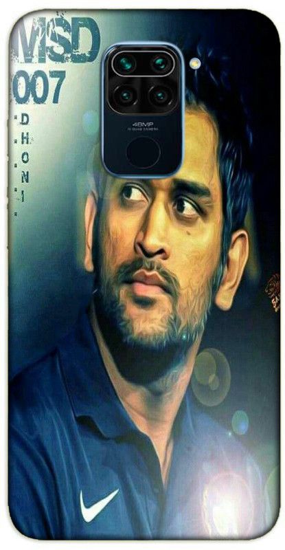iprinto Back Cover for Mi Redmi Note 9 Ms Dhoni Sports Back Cover  (Multicolor, Hard Case, Pack of: 1)
